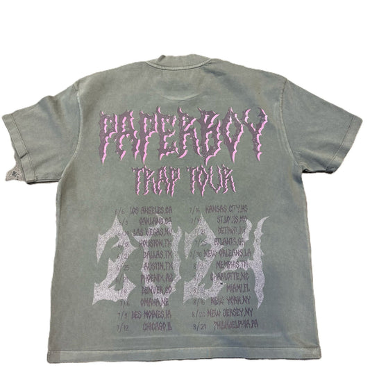 Paperboy Trap Tour Tee Gray