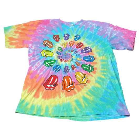 Vintage 2005 The Rolling Stones Spiral Tie-Dye T-Shirt - Used/Worn