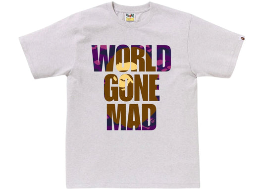 BAPE Color Camo WGM Ape Head Overlap Tee Gray