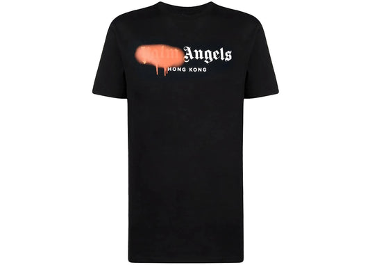 Palm Angels Hong Kong Sprayed Logo T-shirt Black