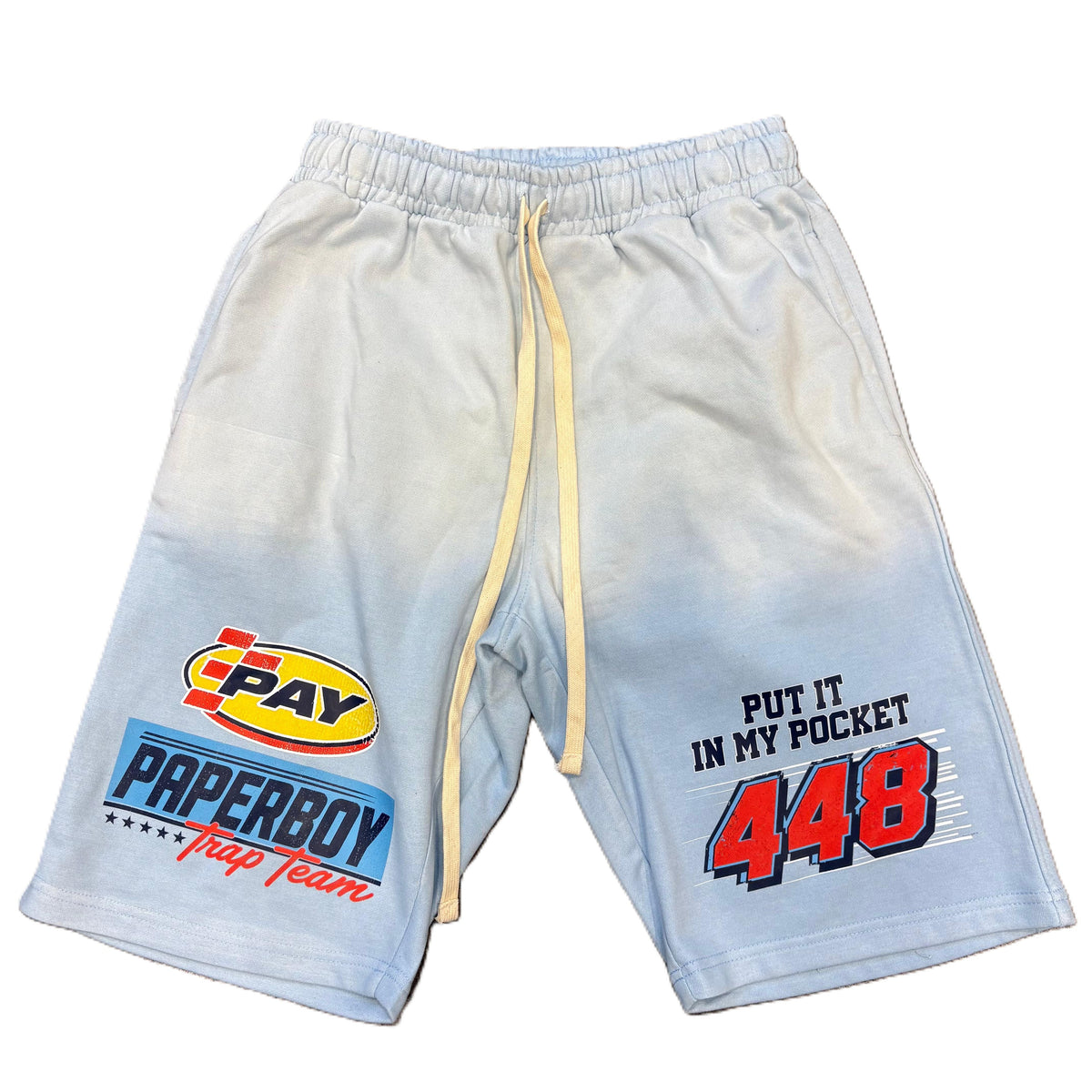 Paper Boy Raceblock Shorts Carolina Blue