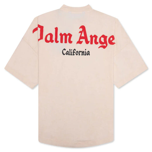 Palm Angels California Logo Over Tee 'Off White/Red'