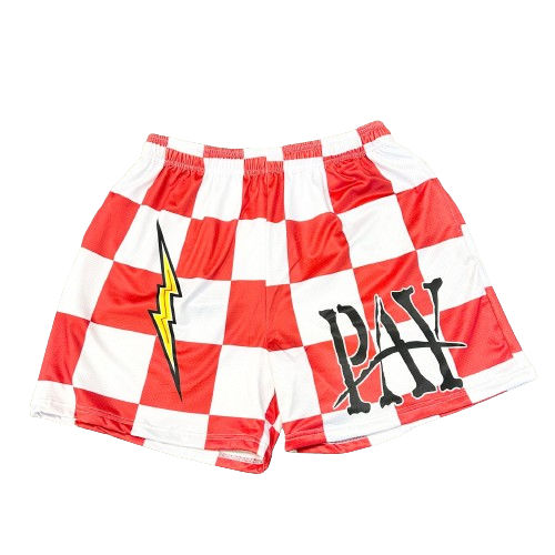 Pay Checkered Shorts Red