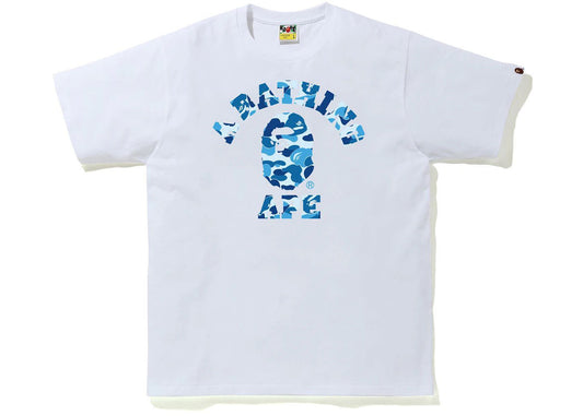 BAPE ABC Camo College Tee White/Blue