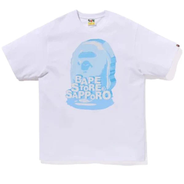 BAPE Store Exclusive Sapporo Tee White/Blue