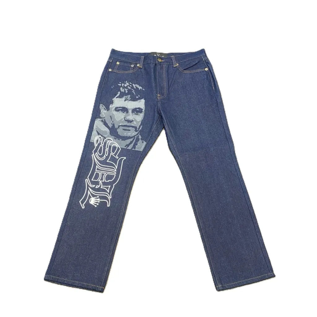 SDL Grey Chapo White Script Blue Jeans