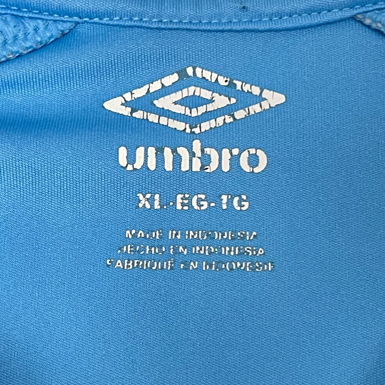 Vintage Umbro Soccer Jersey 1/4 Zip Collared Polo Shirt - Used