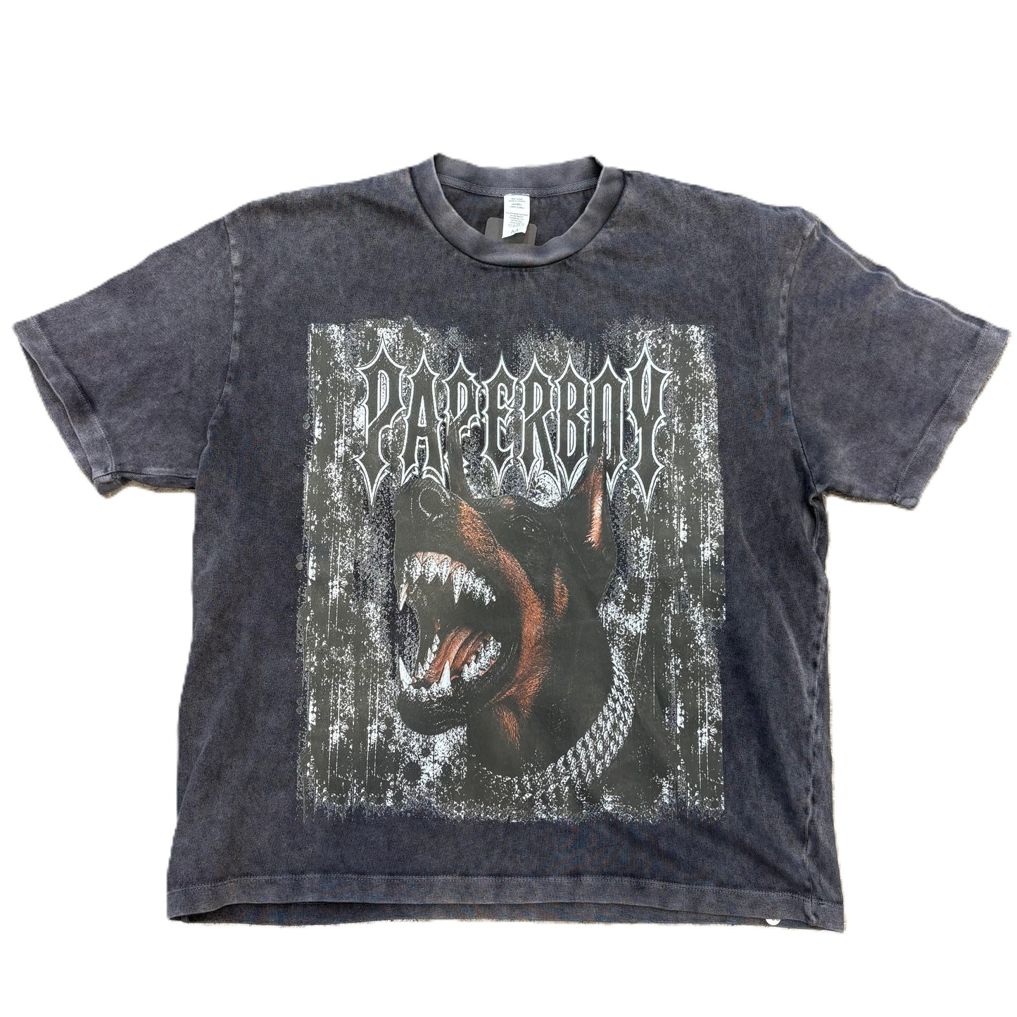 Paper Boy Premium Doberman Tee Acid Wash