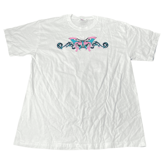 Vintage Biketoberfest 2007 Dayonta Beach Butterfly Biker T-Shirt - Used/Worn