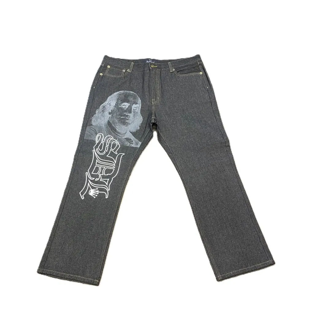 SDL White Benjamin White Script Side Crown Charcoal Jeans
