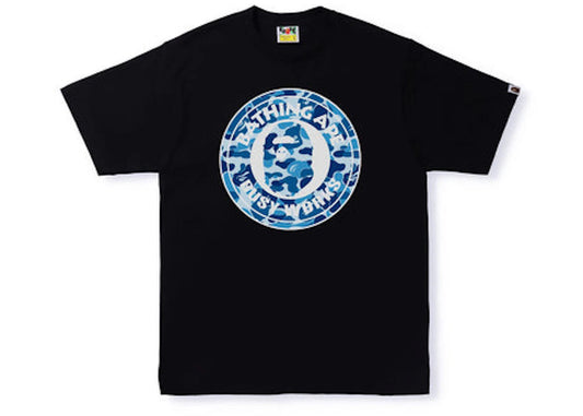 BAPE ABC Camo Single Color Busy Works Tee Black Blue