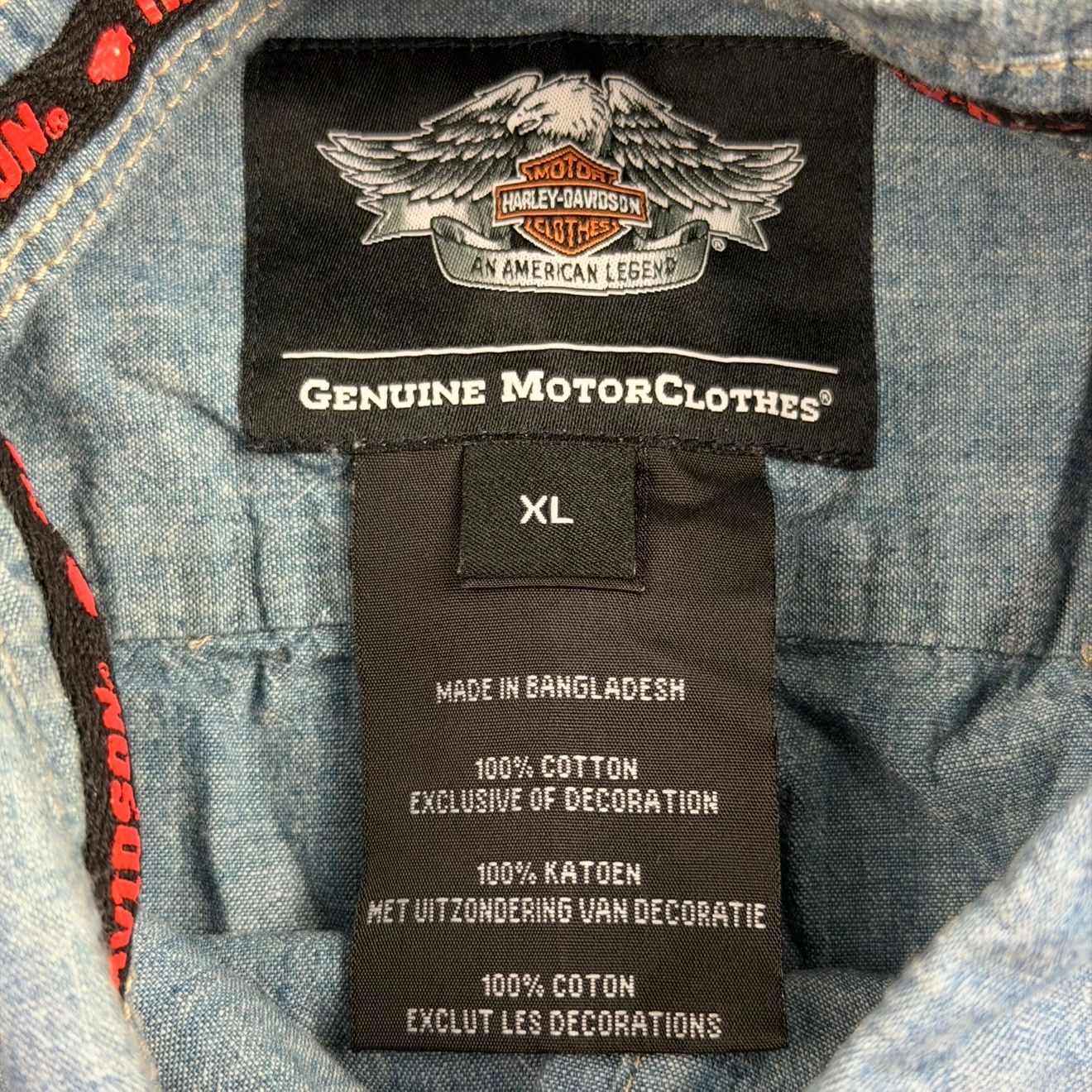 Vintage Harley-Davidson Denim Sleeveless Vest - Used/Worn