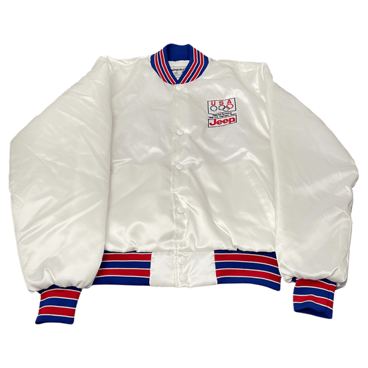 Vintage 1988 USA Olympics Swingster Varsity Satin Bomber Jacket - Used
