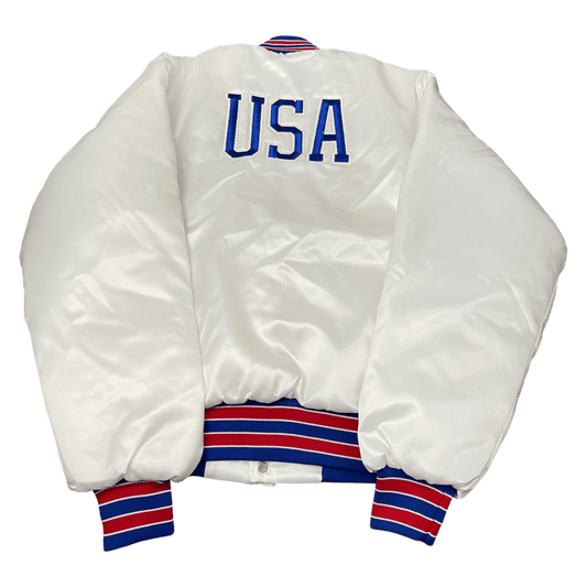 Vintage 1988 USA Olympics Swingster Varsity Satin Bomber Jacket - Used