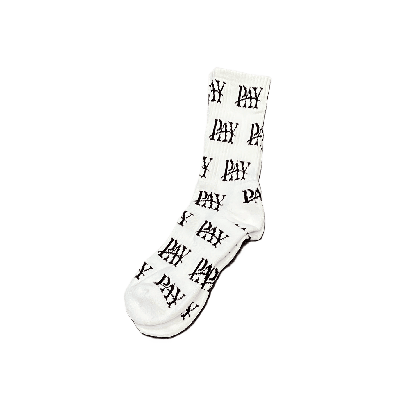 PAPER BOY SOCKS WHITE/BLACK