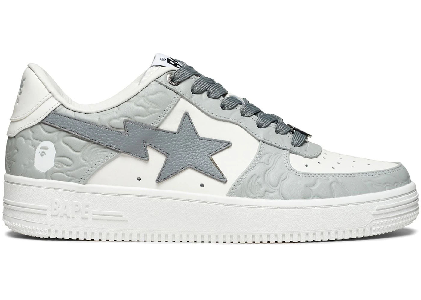 A Bathing Ape Bape Sta #4 Line Camo White Grey