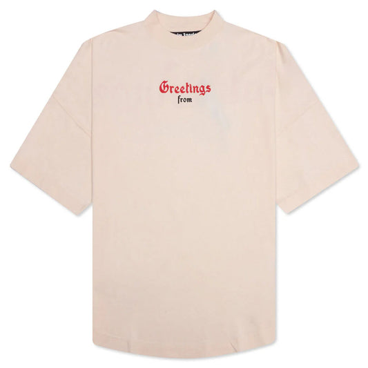 Palm Angels California Logo Over Tee 'Off White/Red'