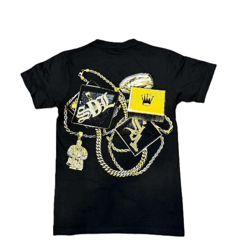 SDL Big Gold Logo Chain Tee