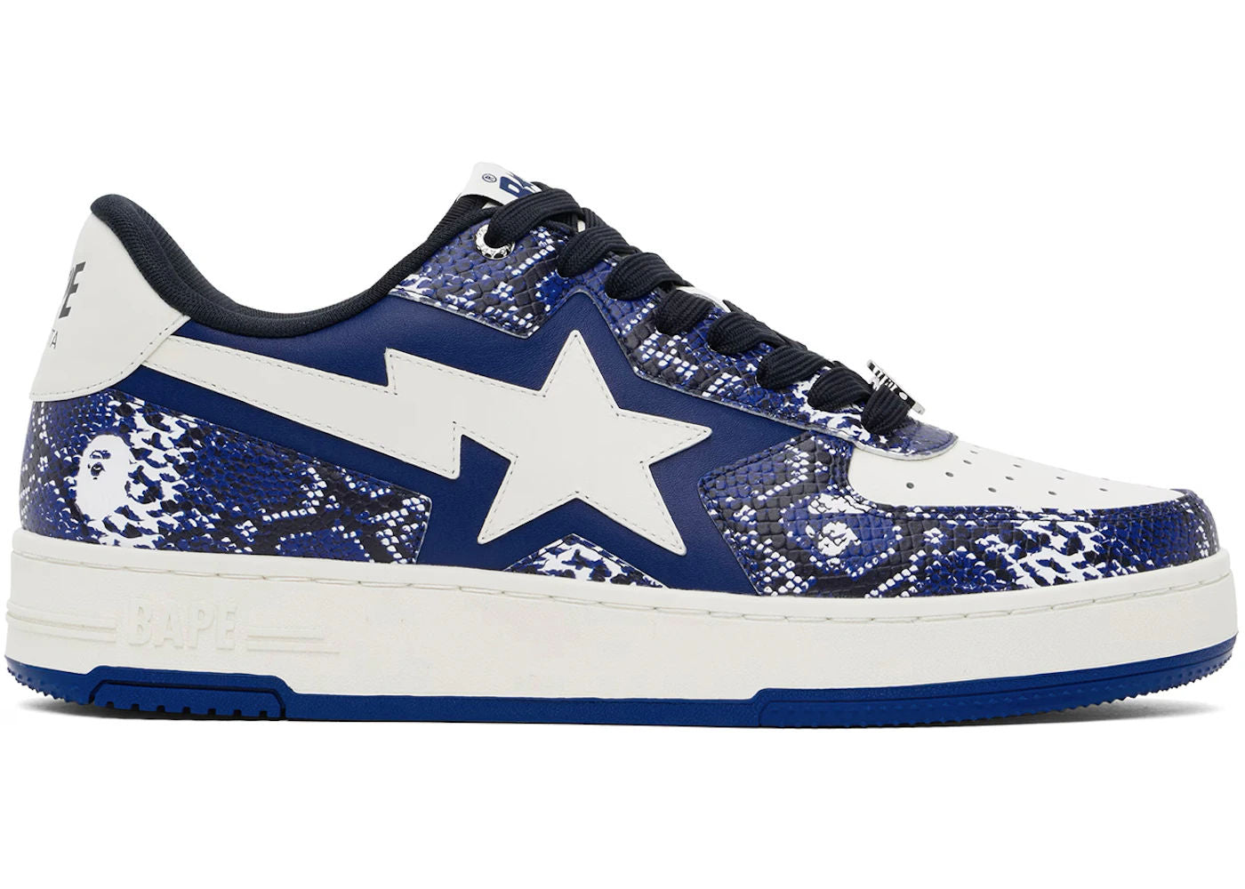 A Bathing Ape Bape Sta SSENSE Exclusive Blue Snakeskin