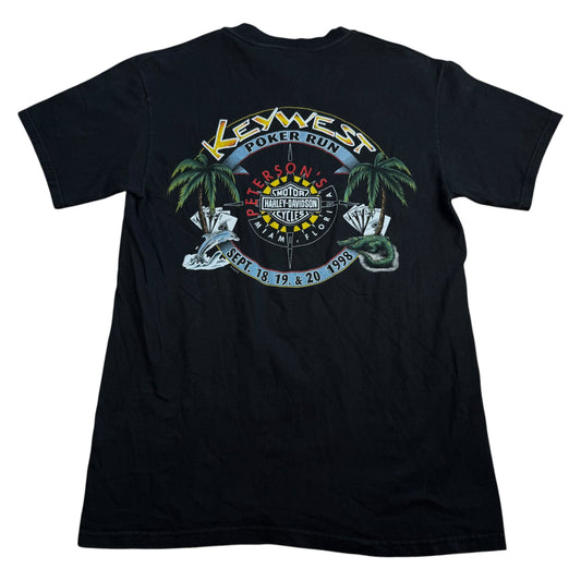 Vintage 1998 Harley-Davidson Key West Poker Run Single-Stitch T-Shirt - Used/Worn