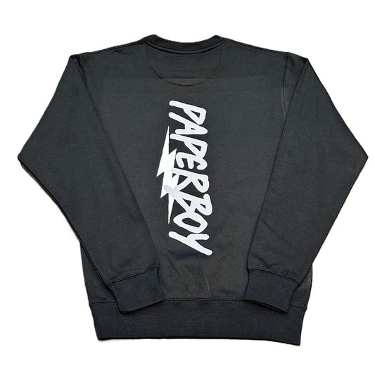 Paperboy Lightning Crewneck Black