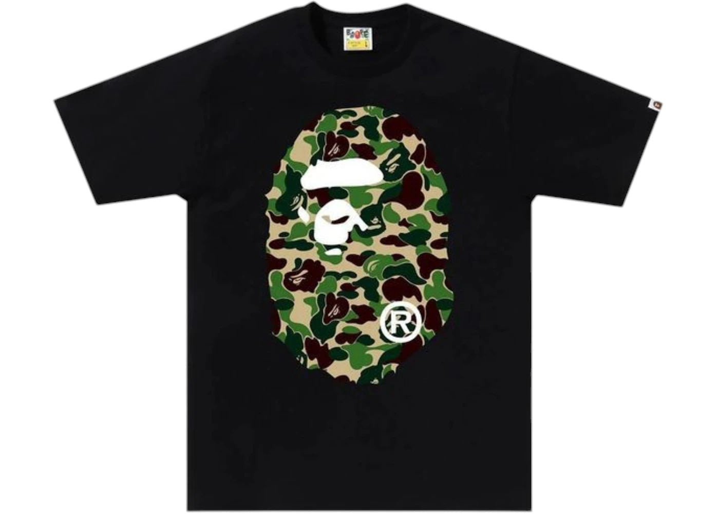 BAPE ABC Camo Big Ape Head Tee Black/Green