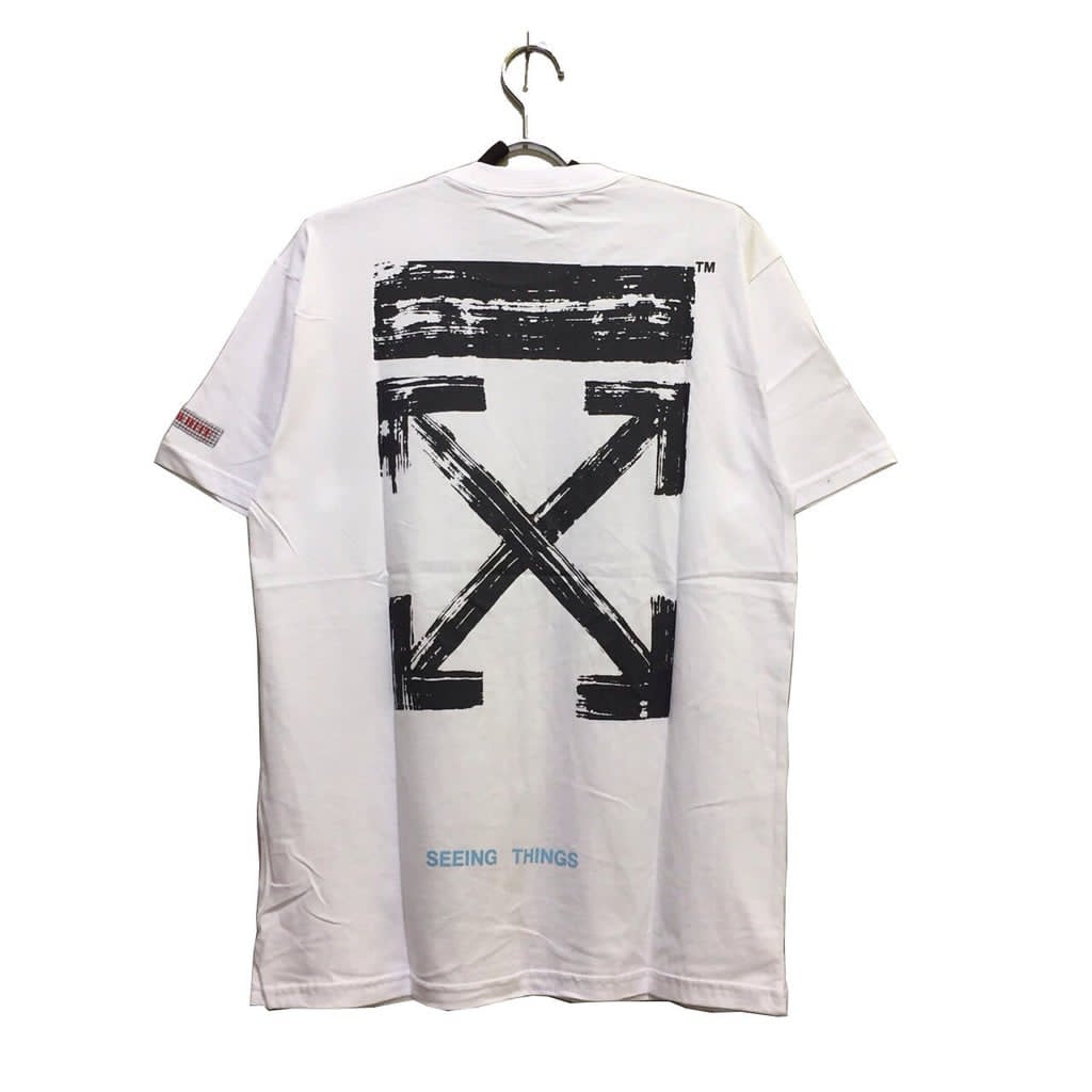 Off-White White Brushed Arrow Tee