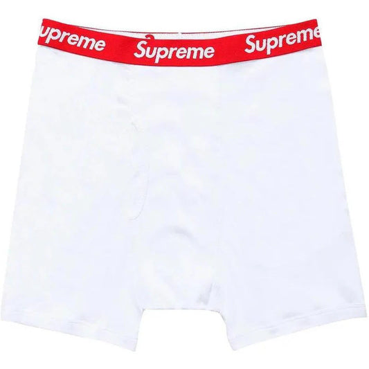 Supreme Hanes Boxer Briefs White