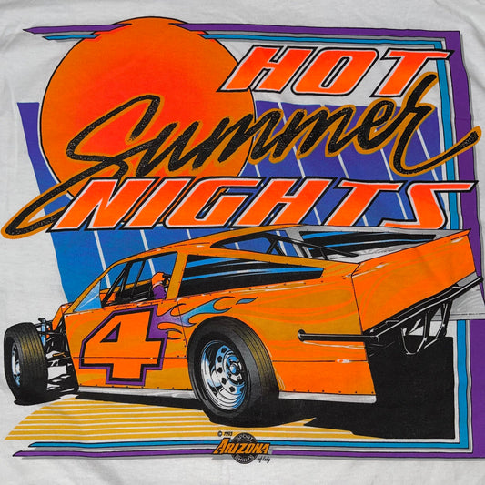 90s Hot Summer Nights Racing T-Shirt - Used/Worn
