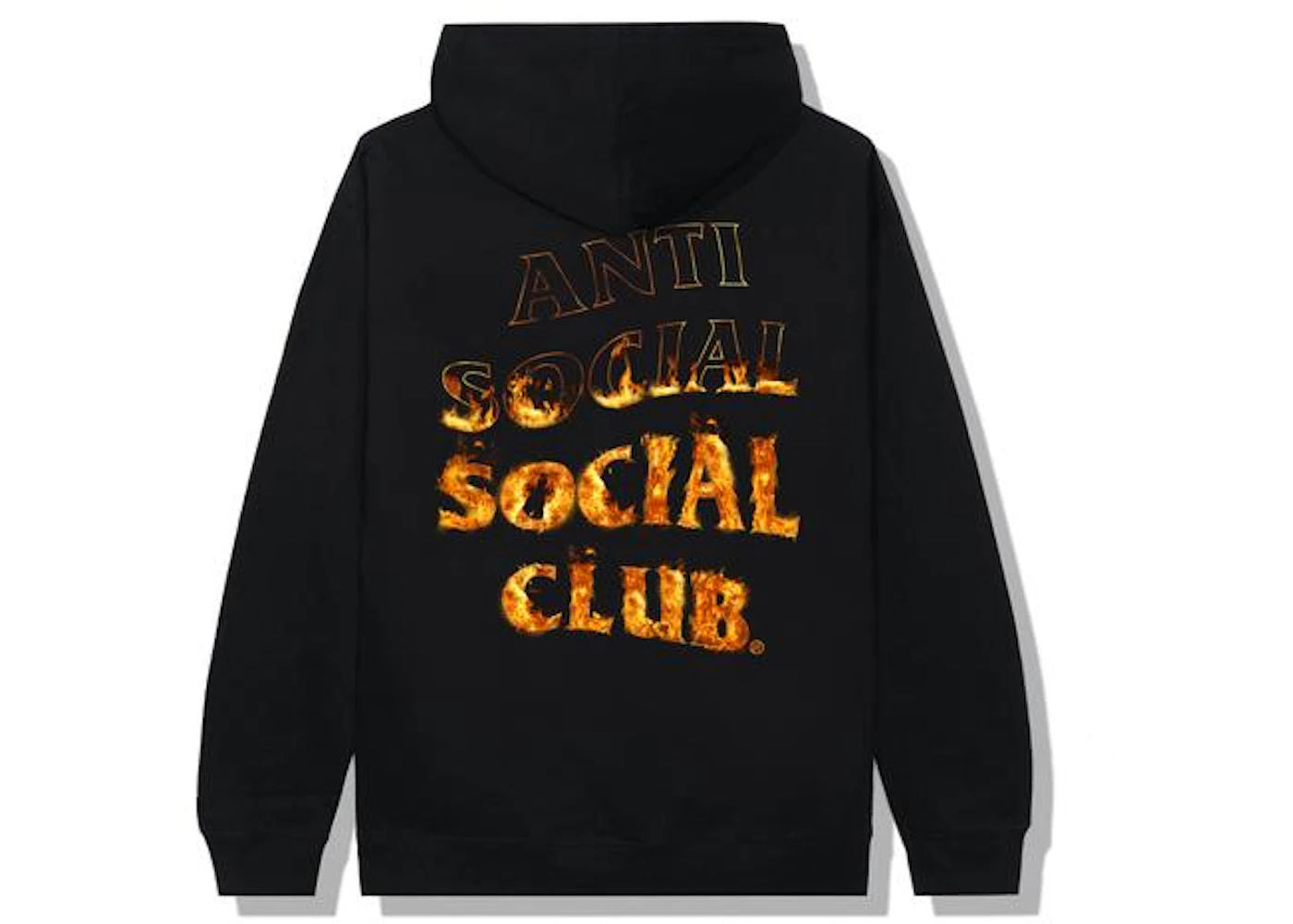 Anti Social Social Club A Fire Inside Flame Hoodie Black