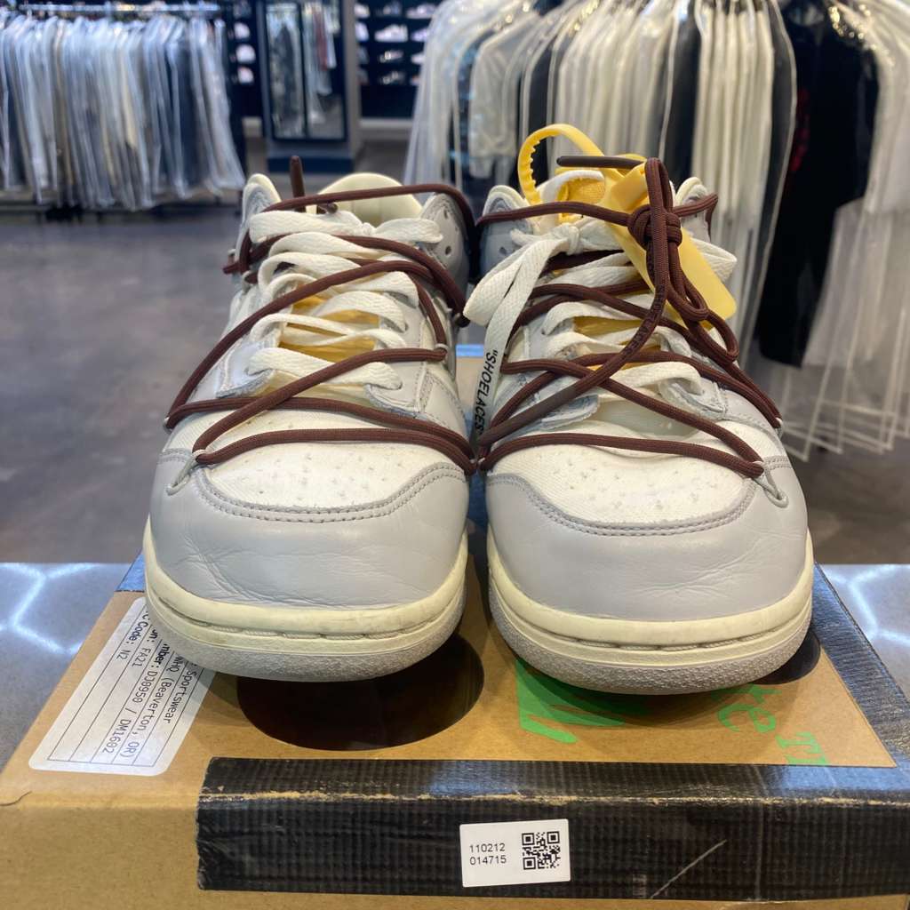 Nike Dunk Low Off-White Lot 46 Size 9.5 DM1602-102 - Pre-Owned
