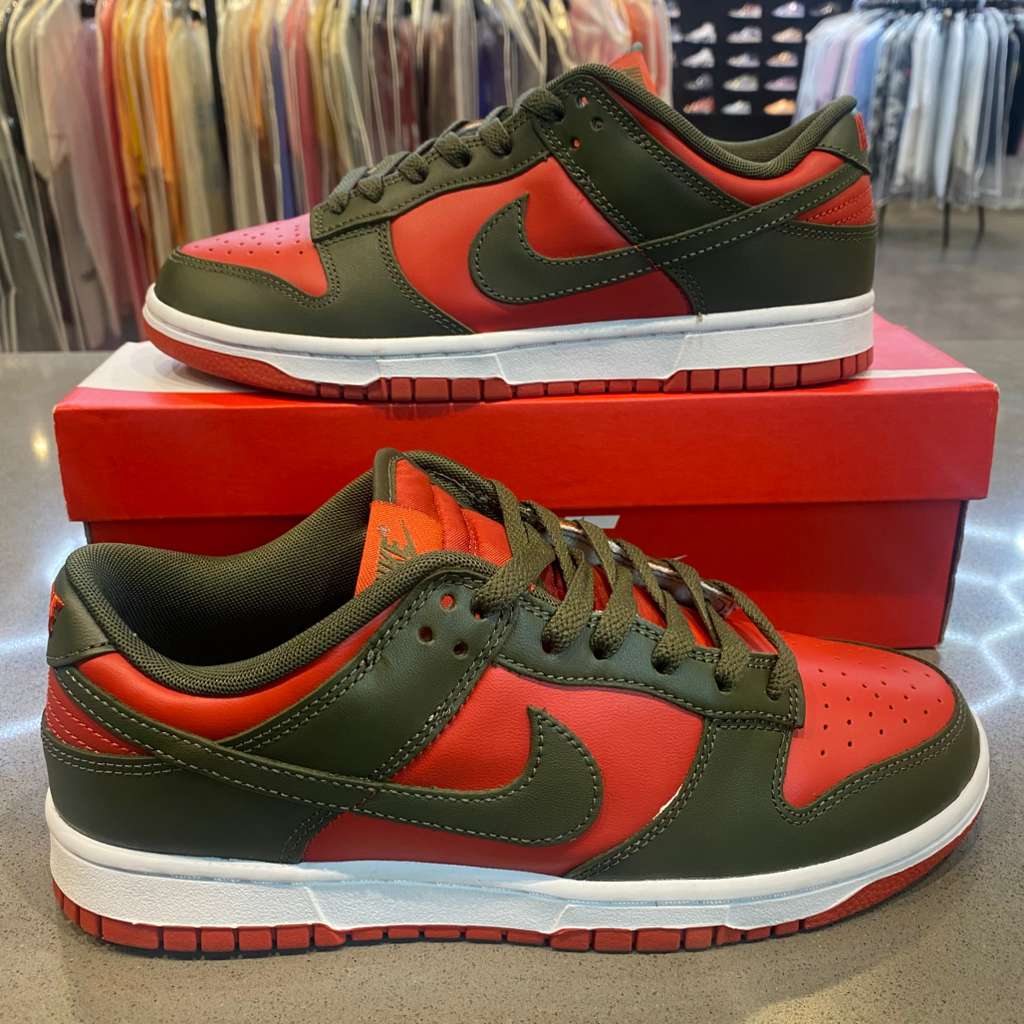 Nike Dunk Low Mystic Red Cargo Khaki - Pre-Owned