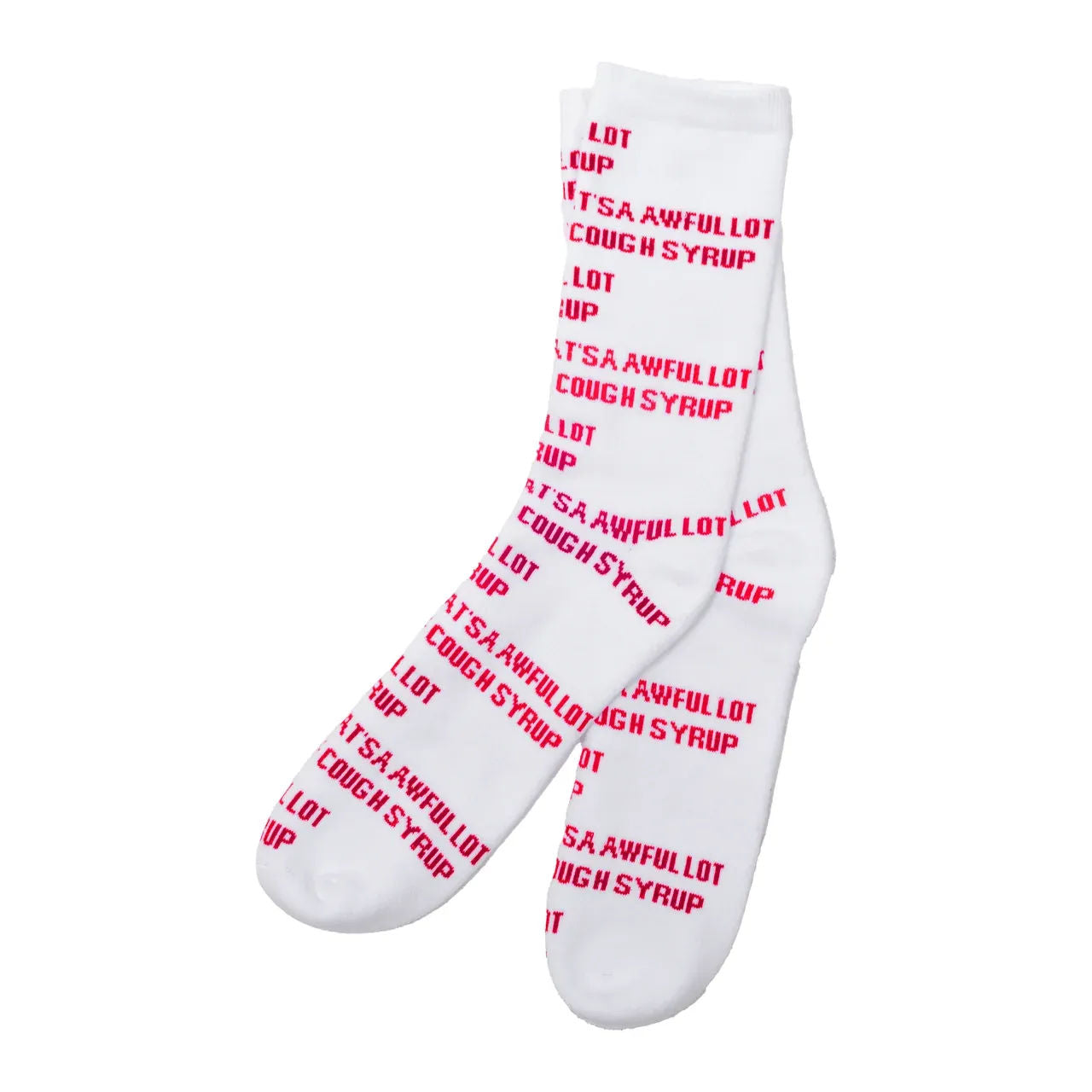 Awful Lot of Cough Syrup Socks White/Red