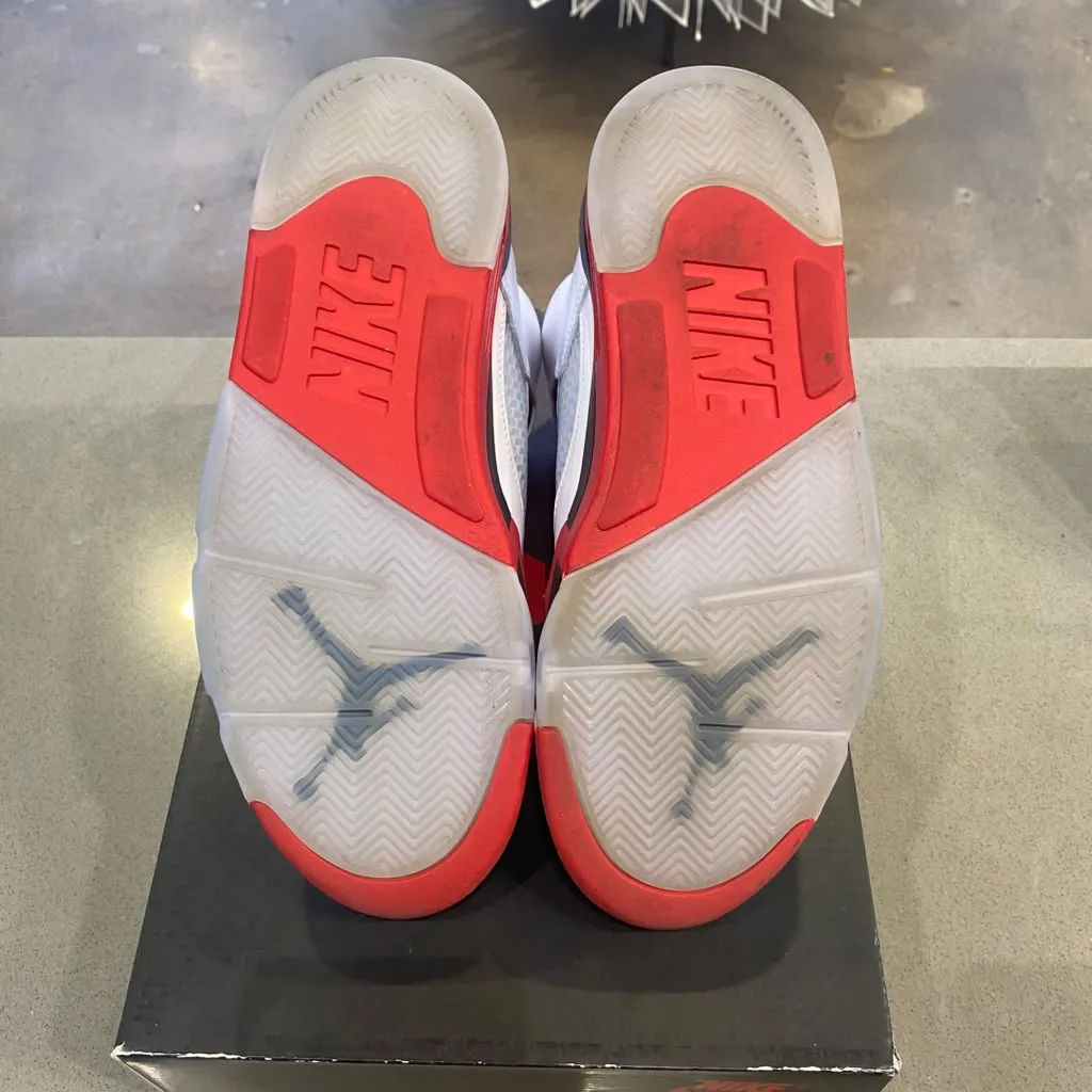 Jordan 5 Retro Fire Red Black Tongue (2025) Size 9 HQ7978-101 - Pre-Owned