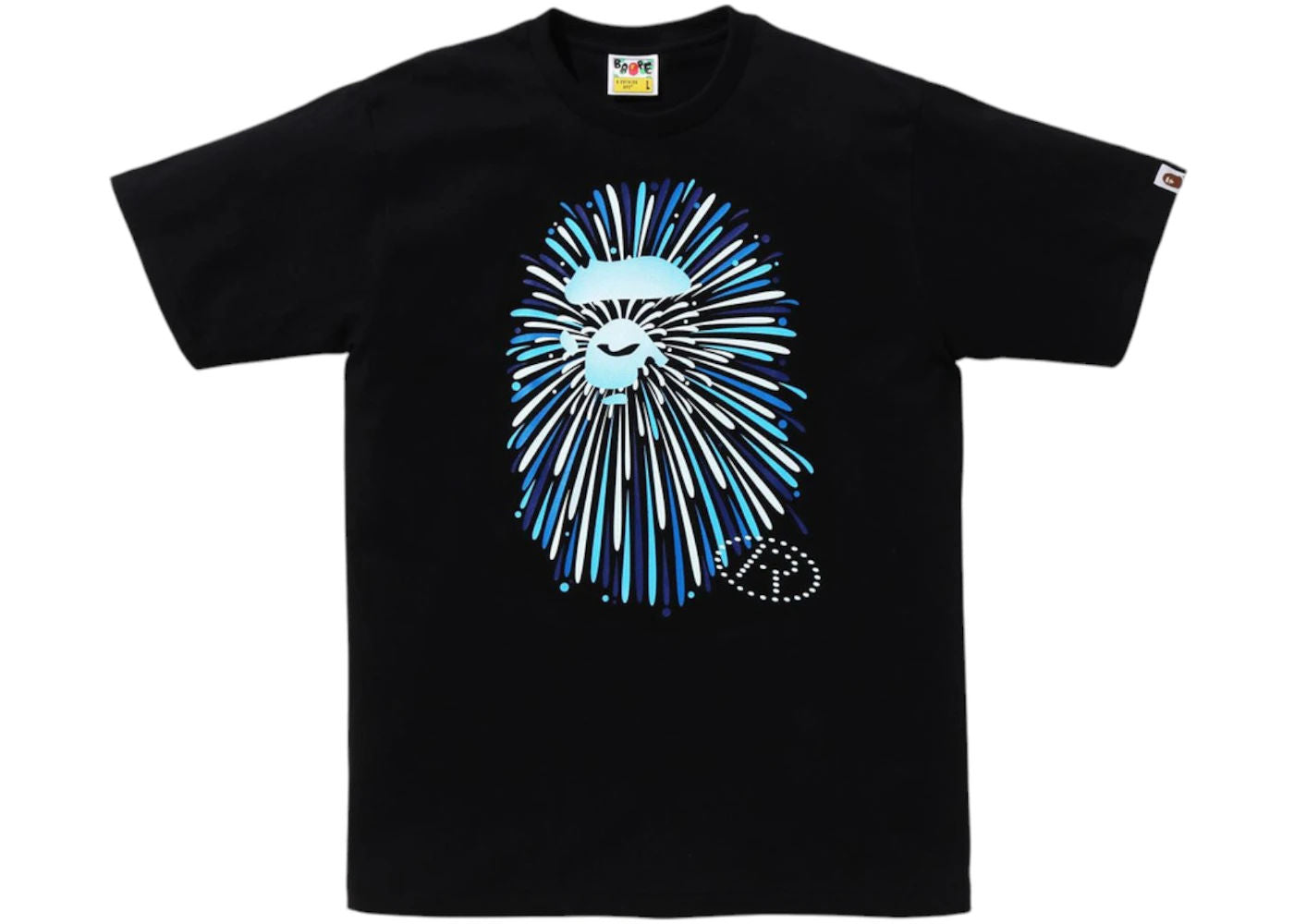 BAPE Ape Head Firework I Tee Black/Blue