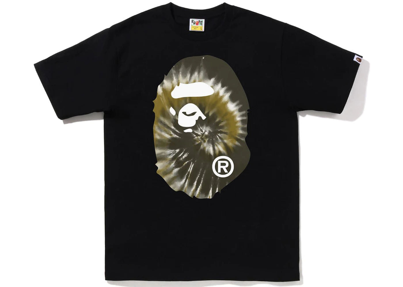 BAPE Tie Dye Big Ape Head Tee Black Black