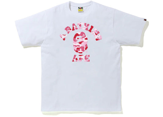 BAPE ABC Camo College Tee White/Pink