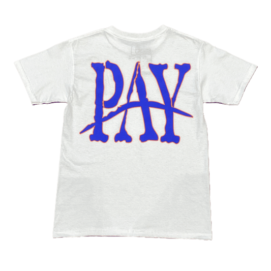White/Blue/Orange Pay Work Tee
