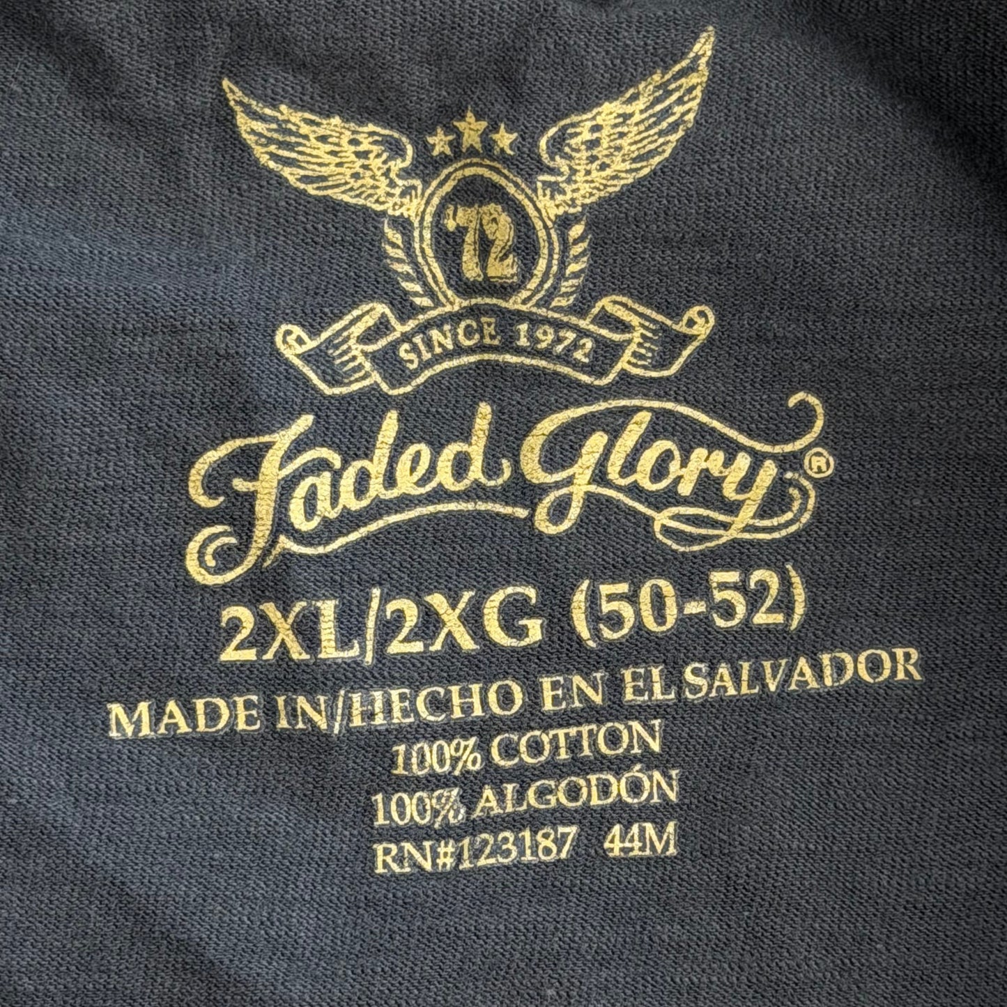 Y2K American Rebel Biker Faded Glory T-Shirt - Used/Worn