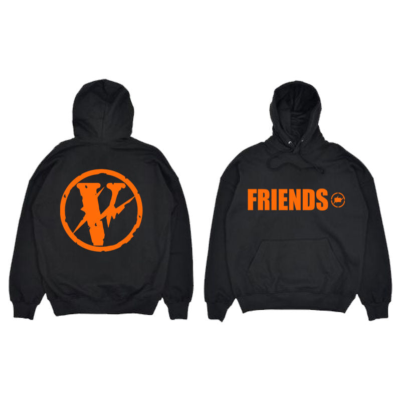 Vlone X Fragment 'Friends' Hoodie Black/Orange