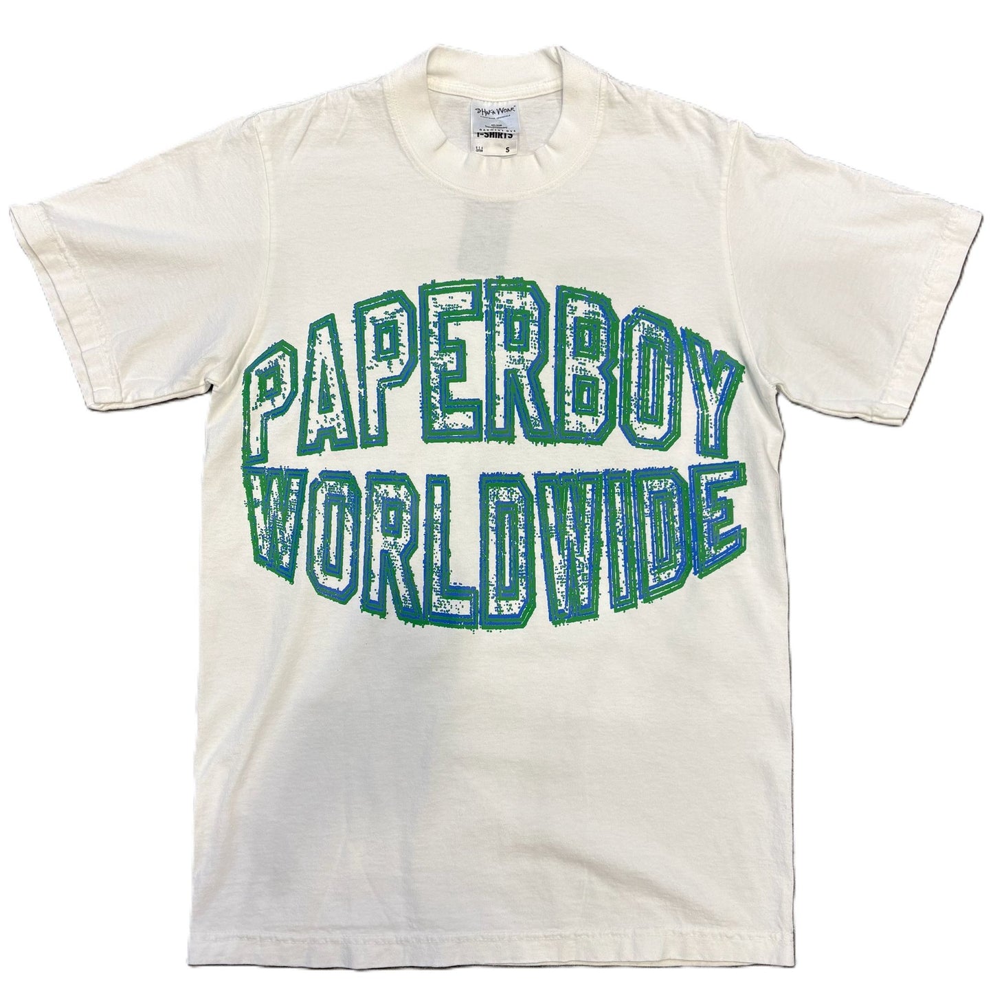 New Paperboy Worldwide Tee White/Blue/Green