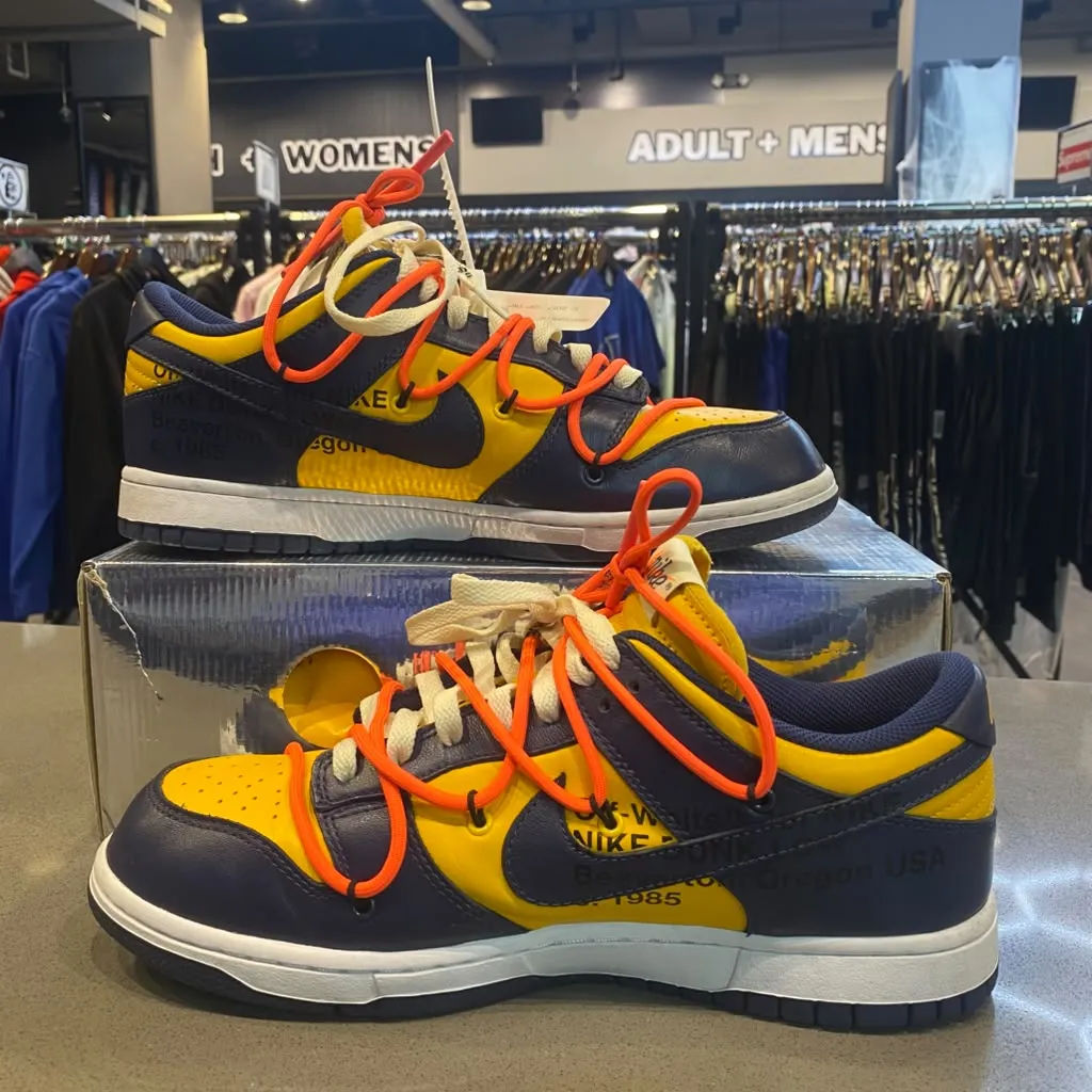 Nike Dunk Low Off-White University Gold Size 10.5 CT0856-700 - Pre-Owned