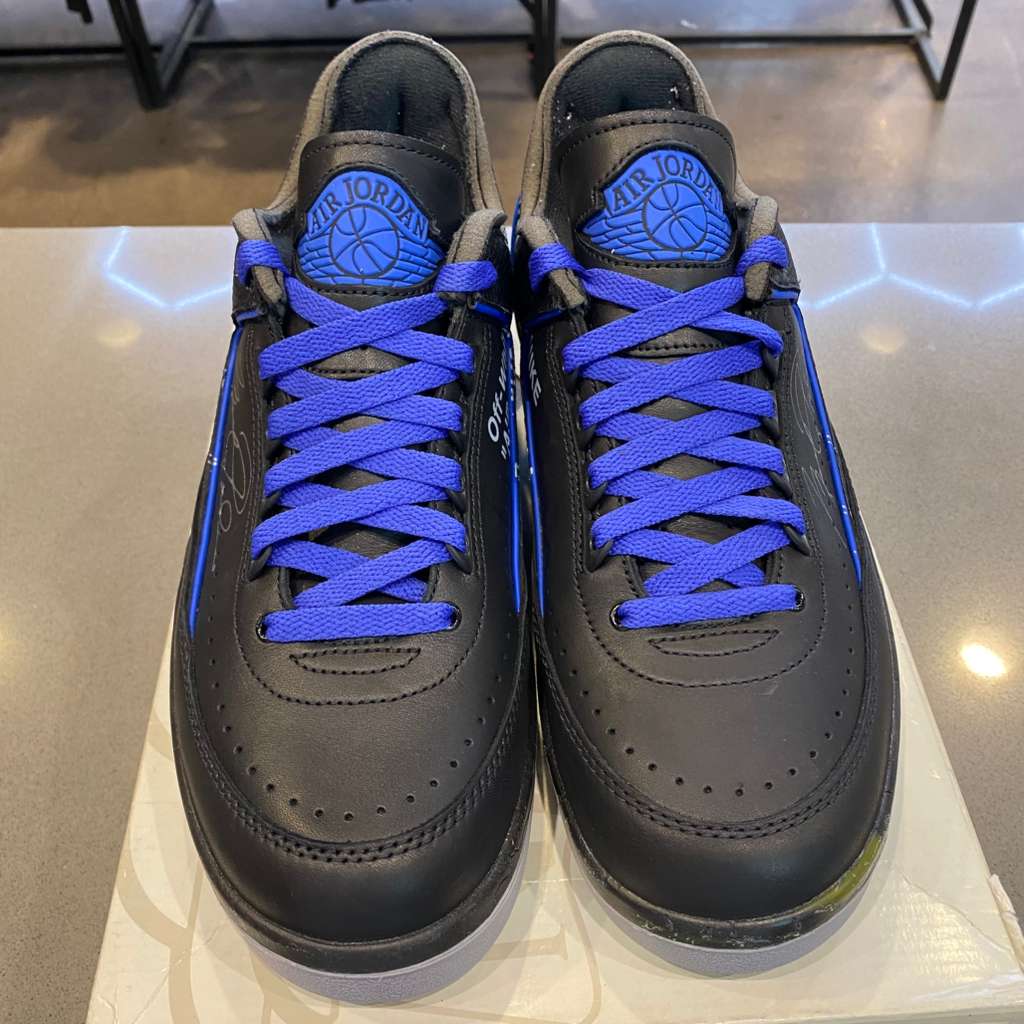 Jordan 2 Retro Low SP Off-White Black Blue Size 10 DJ4375-004 - Pre-Owned