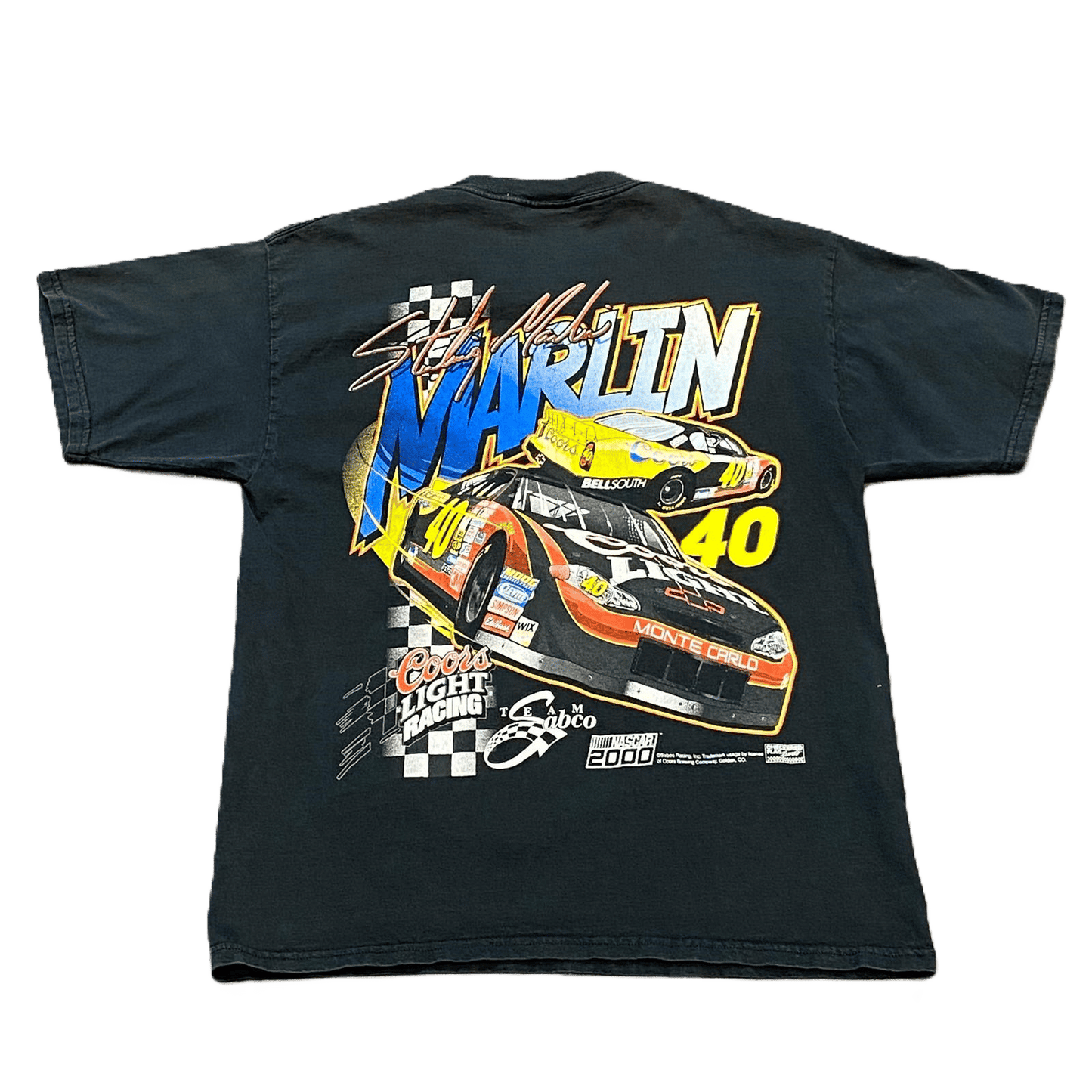 2000 Nascar Sterling Martin 40 Racing At Speed Of Light T Shirt - Used/Worn
