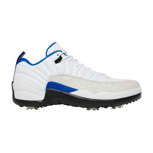 A pair of Air Jordan 12 White / Game Royals