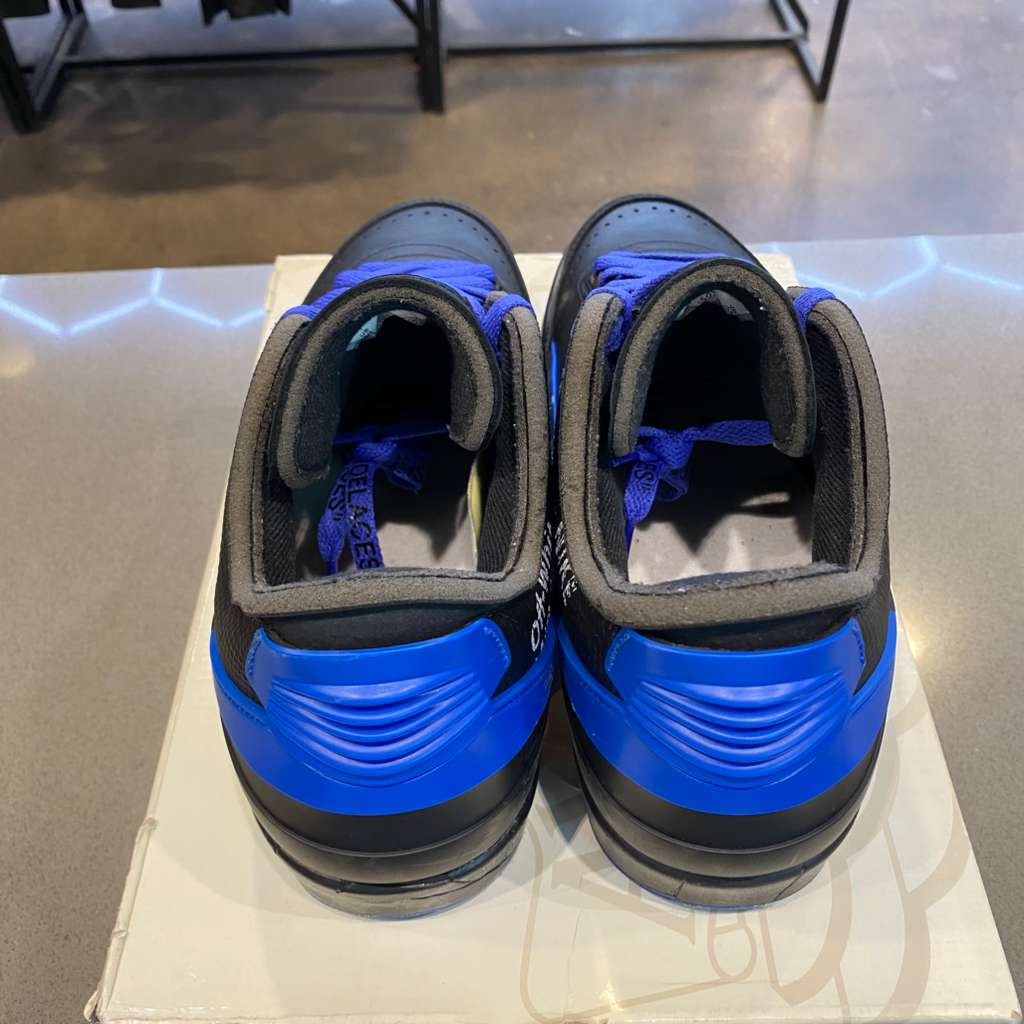 Jordan 2 Retro Low SP Off-White Black Blue Size 10 DJ4375-004 - Pre-Owned