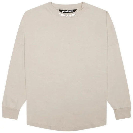 Palm Angels Classic Logo Over Long-Sleeve Tee 'Beige/White'