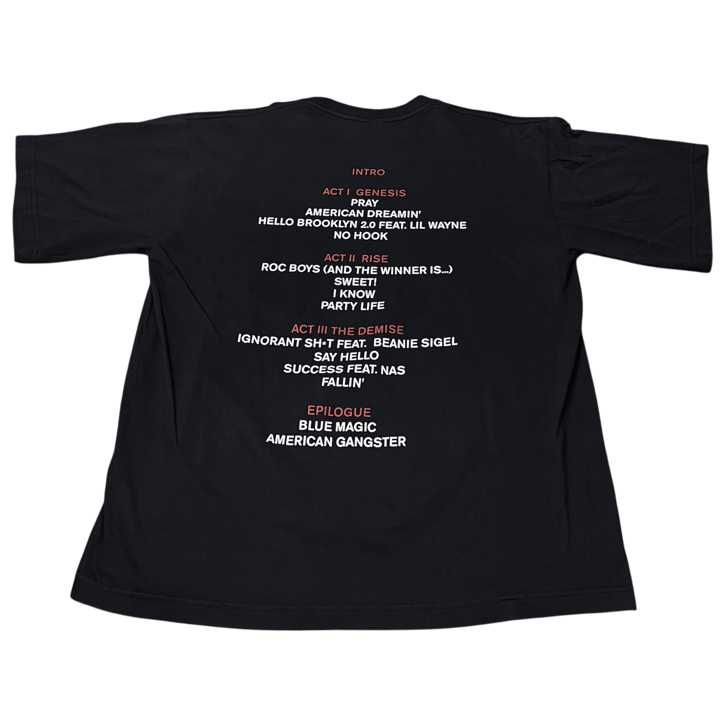 Jay-Z American Gangster 2007 Rap Music Album T-Shirt - Used