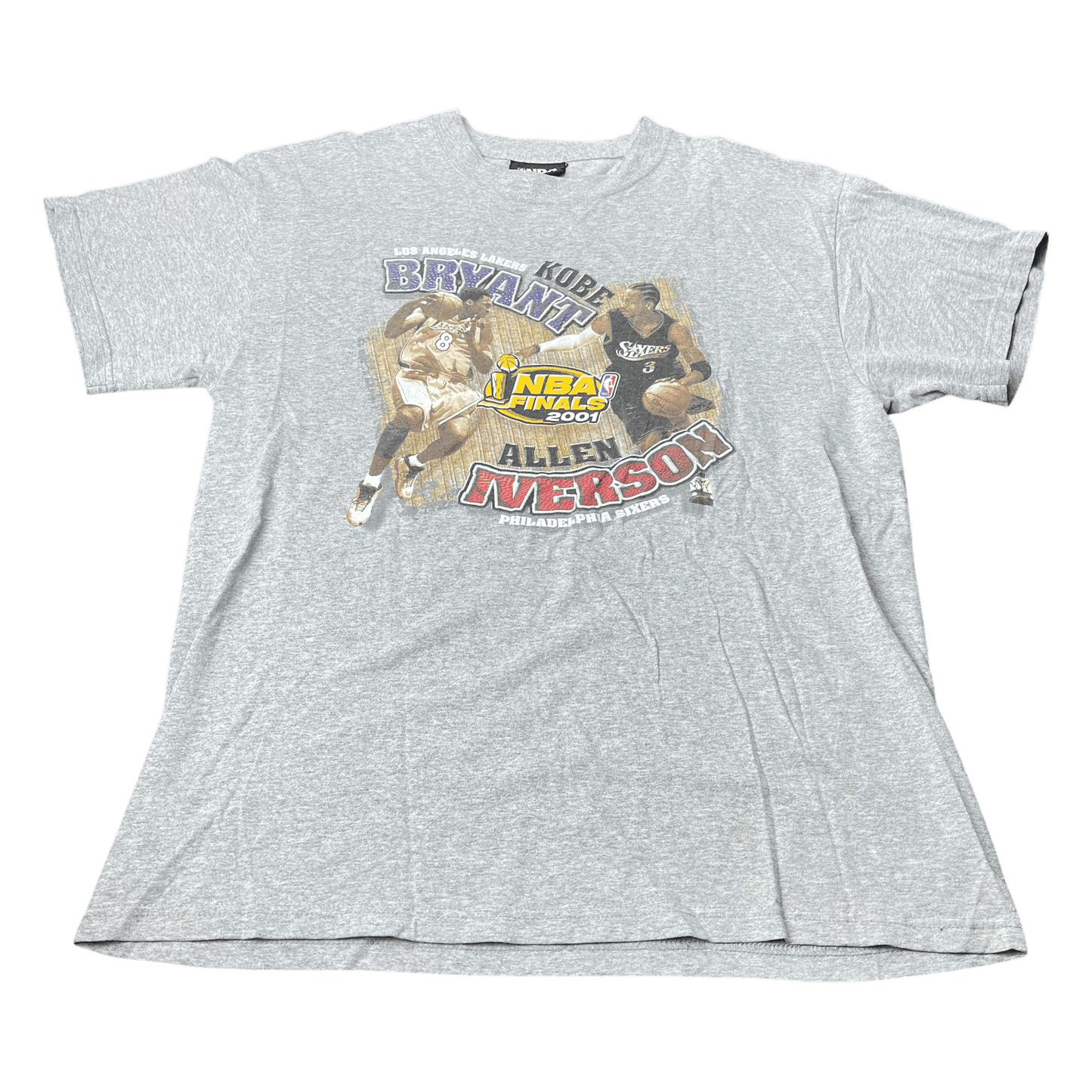 Vintage NBA FInals 2001 Kobe Bryant vs Allen Iverson T-Shirt - Used/Worn