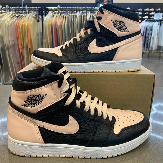Jordan 1 Retro High Black Crimson Tint Size 12 555088-081 - Pre-Owned (Replacement Box)